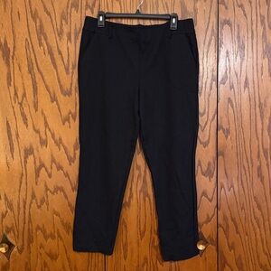 Rachel Zoe Black Ankle Pants Size 12 | Stretch Career Slim Trouser